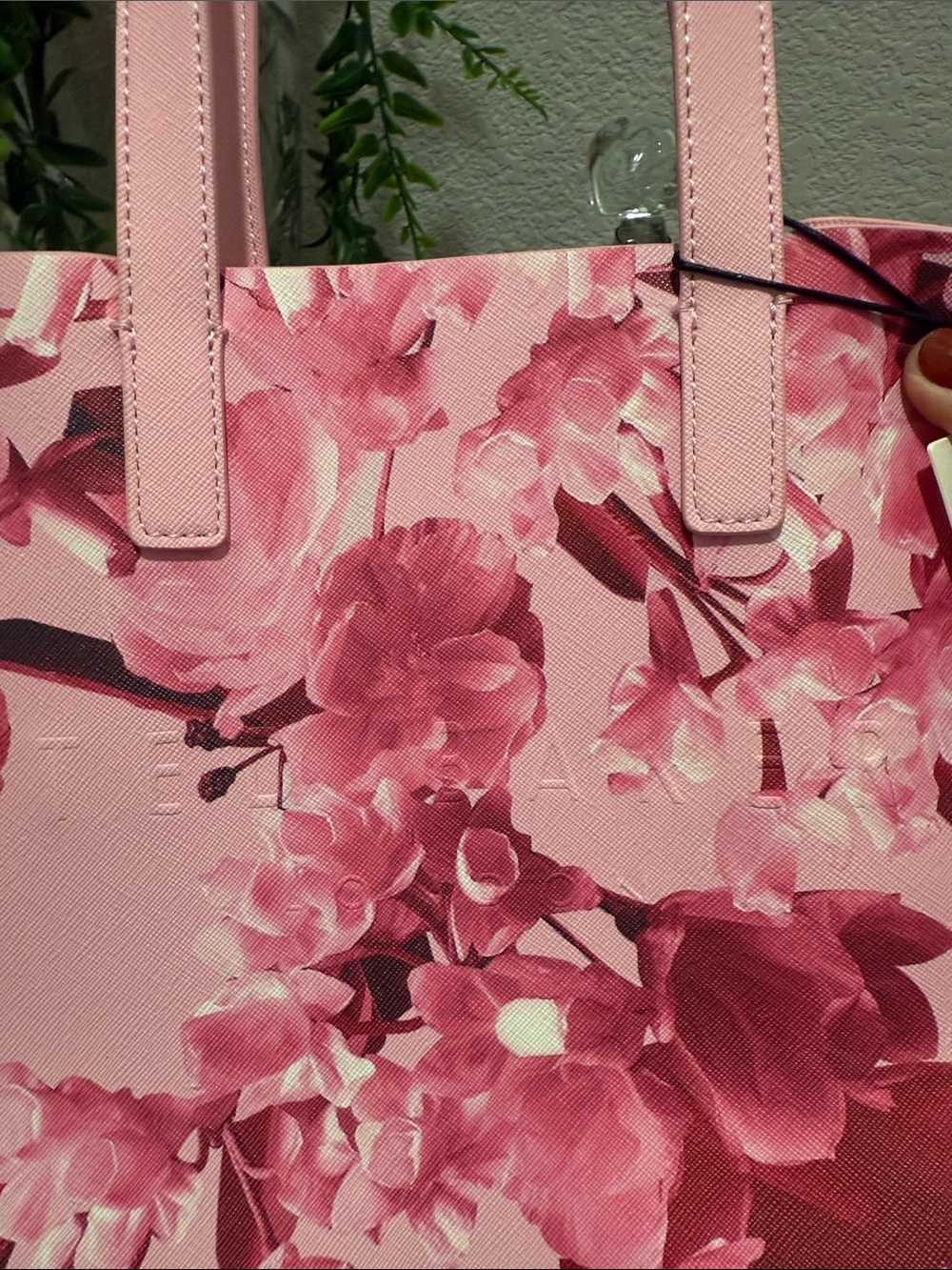 TED BAKER PINK FLOWERED TOTE - Picture 7 of 8